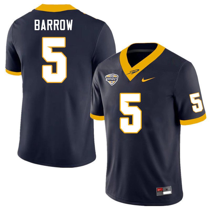 Toledo Rockets #5 Jackson Barrow College Football Jerseys Stitched Sale-Navy